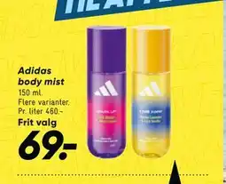 Bilka Adidas body mist tilbud