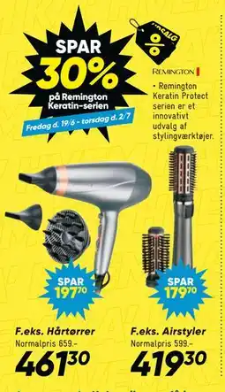 Bilka SPAR 30% på Remington Keratin-serien tilbud