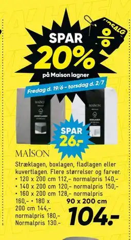 Bilka SPAR 20% på Maison lagner tilbud