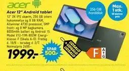 Bilka Acer 12” Android tablet tilbud