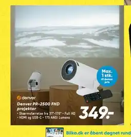 Bilka Denver PR-2500 FHD projektor tilbud