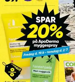 Bilka SPAR 20% på ApoDerma myggespray tilbud