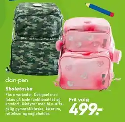 Bilka dan-pen Skoletaske tilbud