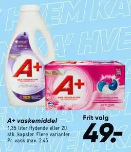 Bilka A+ vaskemiddel tilbud