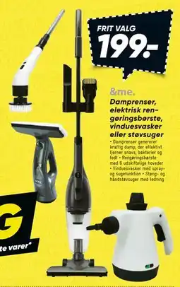 Bilka Damprenser, elektrisk rengøringsbørste, vinduesvasker eller støvsuger tilbud