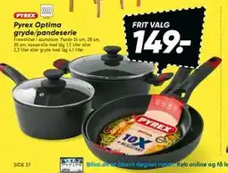 Bilka Pyrex Optima gryde/pandeserie tilbud