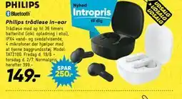 Bilka Philips trådløse in-ear tilbud