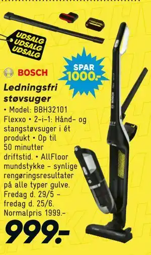Bilka Bosch Ledningsfri støvsuger tilbud