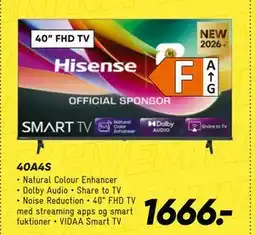 Bilka HISENSE 40A4S tilbud