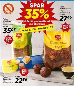 Bilka SPAR 35% på Schär glutenfri brød, kiks eller kage tilbud