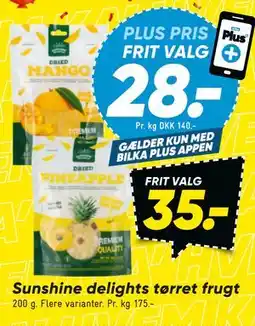 Bilka Sunshine delights tørret frugt tilbud