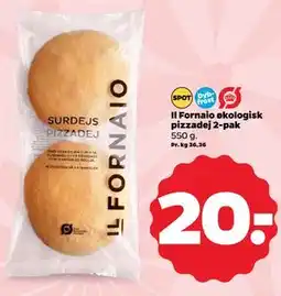 Netto Il Fornaio økologisk pizzadej 2-pak tilbud