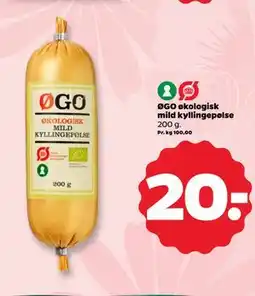 Netto ØGO økologisk mild kyllingepølse tilbud