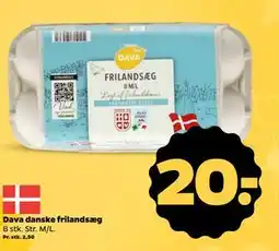 Netto Dava danske frilandsæg tilbud