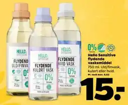Netto Hello Sensitive flydende vaskemiddel tilbud