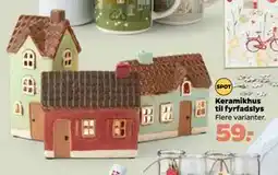 Netto Keramikhus til fyrfadslys tilbud