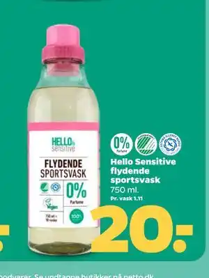 Netto Hello Sensitive flydende sportsvask tilbud