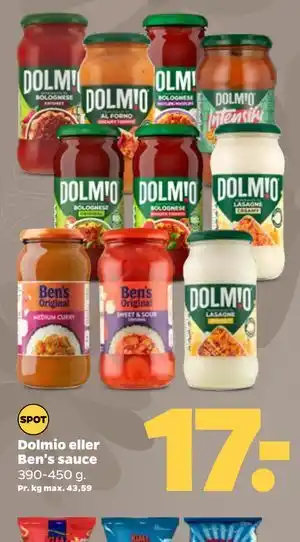 Netto Dolmio eller Ben's sauce tilbud
