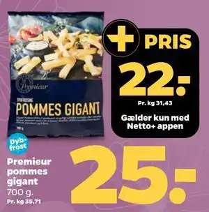Netto Premieur pommes gigant tilbud