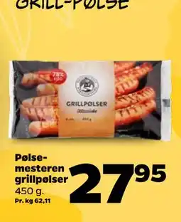 Netto Pølsemesteren grillpølser tilbud