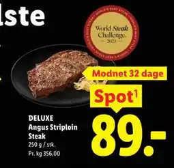 Lidl DELUXE Angus Striploin Steak tilbud