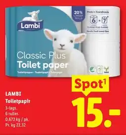 Lidl LAMBI Toiletpapir tilbud