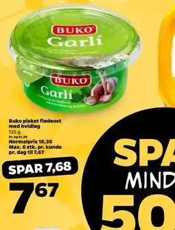 Netto Buko pisket flødeost med hvidløg tilbud