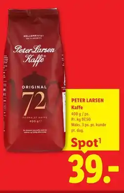 Lidl PETER LARSEN Kaffe tilbud