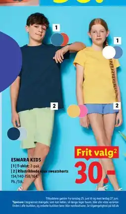 Lidl ESMARA KIDS T-shirt tilbud