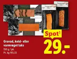 Lidl Gravad, kold- eller varmrøget laks tilbud