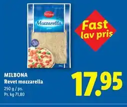 Lidl MILBONA Revet mozzarella tilbud