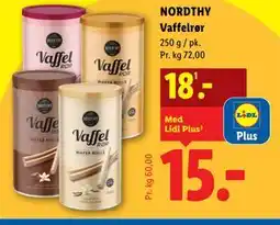 Lidl NORDTHY Vaffelrør tilbud