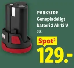 Lidl PARKSIDE Genopladeligt batteri 2 Ah 12 V tilbud