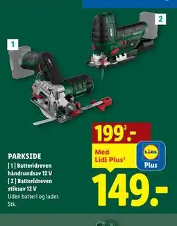 Lidl PARKSIDE Batteridreven håndrundsav 12 V tilbud