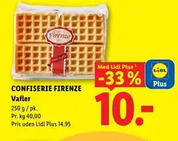 Lidl CONFISERIE FIRENZE Vafler tilbud