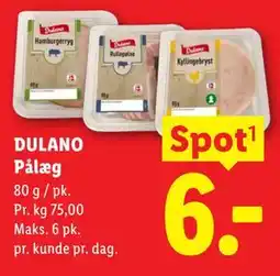 Lidl DULANO Pålæg tilbud