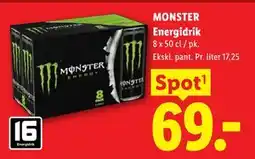 Lidl MONSTER Energidrik tilbud