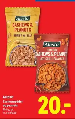 Lidl ALESTO Cashewnødder og peanuts tilbud