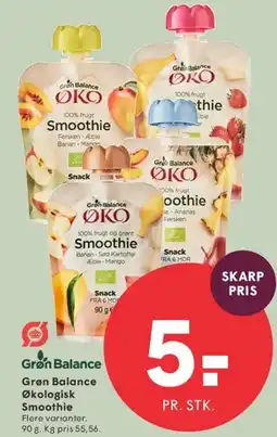 SPAR Grøn Balance Økologisk Smoothie tilbud
