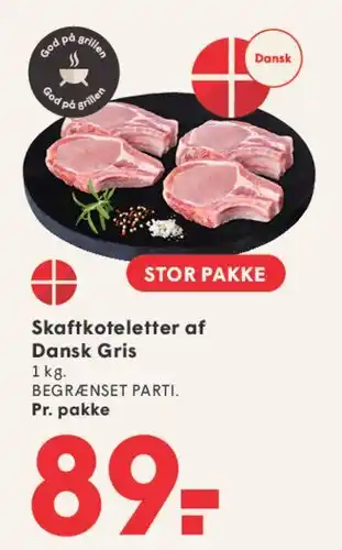 SPAR Skaftkoteletter af Dansk Gris tilbud