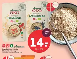 SPAR Grøn Balance ØKO Havregryn (Finvalsede / Grovvalsede) tilbud