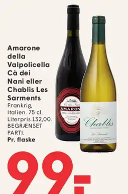 SPAR Amarone della Valpolicella Cà dei Nani eller Chablis Les Sarments tilbud