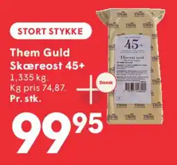 SPAR Them Guld Skæreost 45+ tilbud
