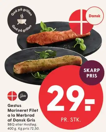 SPAR Gestus Marineret Filet a la Mørbrad af Dansk Gris tilbud