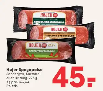 SPAR Højer Spegepølse tilbud