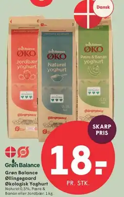 SPAR Grøn Balance Øllingegaard Økologisk Yoghurt tilbud