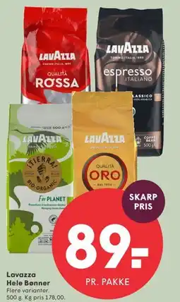 SPAR Lavazza Hele Bønner tilbud