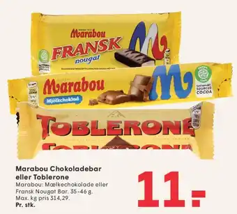 SPAR Marabou Chokoladebar eller Toblerone tilbud