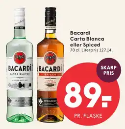 SPAR Bacardi Carta Blanca eller Spiced tilbud