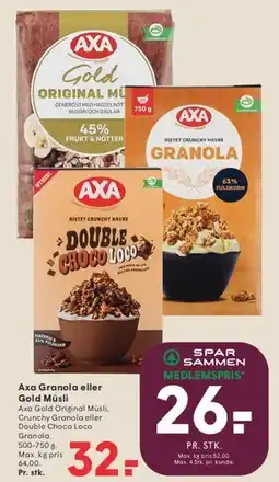 SPAR Axa Granola eller Gold Müsli tilbud